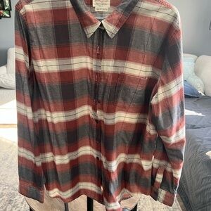 Weatherproof Men's Casual Plaid Shirt - Red, Gray, and White